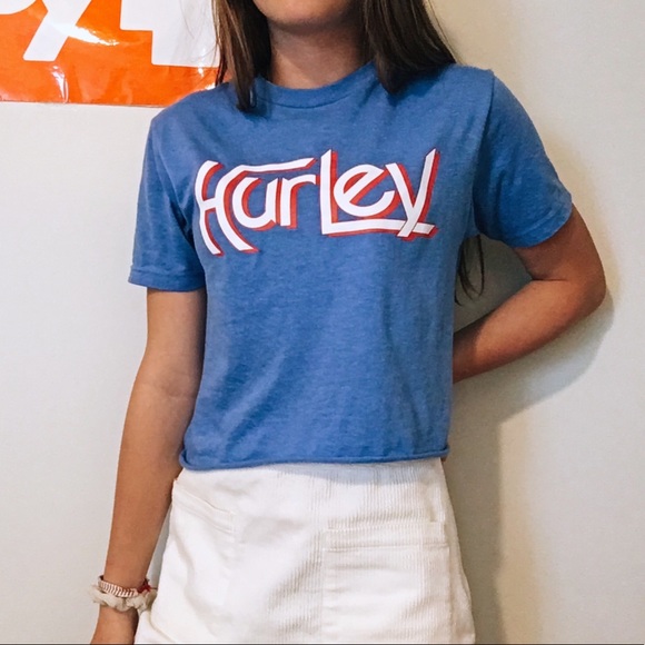 Hurley Tops - RETRO HURLEY CROPPED TEE